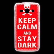 Coque Samsung Galaxy Ace3 Keep Calm Stay dark Rouge