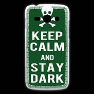 Coque Samsung Galaxy Ace3 Keep Calm Stay dark Vert