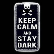 Coque Samsung Galaxy Ace3 Keep Calm Stay dark Noir