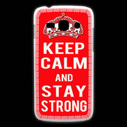 Coque Samsung Galaxy Ace3 Keep Calm Stay Strong Rouge