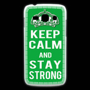 Coque Samsung Galaxy Ace3 Keep Calm Stay strong Vert