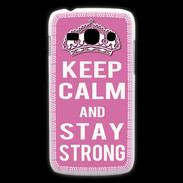 Coque Samsung Galaxy Ace3 Keep Calm Stay strong Rose
