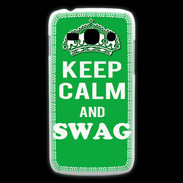 Coque Samsung Galaxy Ace3 Keep Calm Swag Vert