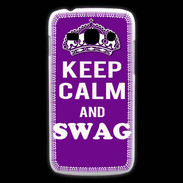 Coque Samsung Galaxy Ace3 Keep Calm Swag Violet