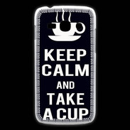 Coque Samsung Galaxy Ace3 Keep Calm Take a cup Noir