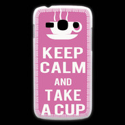 Coque Samsung Galaxy Ace3 Keep Calm Take a cup Rose