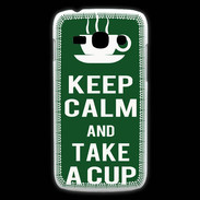 Coque Samsung Galaxy Ace3 Keep Calm Take a cup Vert