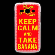 Coque Samsung Galaxy Ace3 Keep Calm Take Banana Rouge