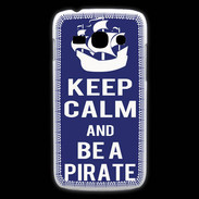 Coque Samsung Galaxy Ace3 Keep Calm Be a Pirate Bleu