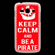 Coque Samsung Galaxy Ace3 Keep Calm Be a Pirate Rouge