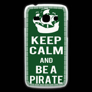 Coque Samsung Galaxy Ace3 Keep Calm Be a Pirate Vert