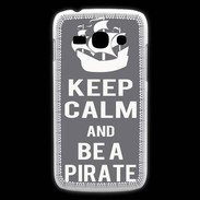 Coque Samsung Galaxy Ace3 Keep Calm Be a Pirate Gris