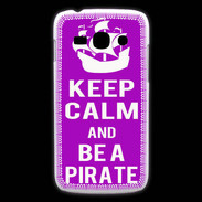 Coque Samsung Galaxy Ace3 Keep Calm Be a Pirate Violet