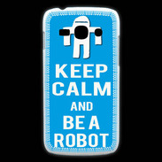Coque Samsung Galaxy Ace3 Keep Calm Be a Robot Cyan