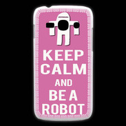 Coque Samsung Galaxy Ace3 Keep Calm Be a Robot Rose