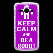 Coque Samsung Galaxy Ace3 Keep Calm Be a Robot Violet