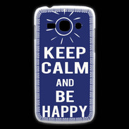 Coque Samsung Galaxy Ace3 Keep Calm Be Happy Bleu