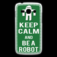 Coque Samsung Galaxy Ace3 Keep Calm Be a Robot Vert