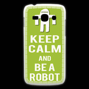Coque Samsung Galaxy Ace3 Keep Calm Be a Robot Vert pomme