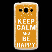 Coque Samsung Galaxy Ace3 Keep Calm Be Happy Orange