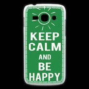 Coque Samsung Galaxy Ace3 Keep Calm Be Happy Vert