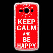 Coque Samsung Galaxy Ace3 Keep Calm Be Happy Rouge