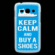 Coque Samsung Galaxy Ace3 Keep Calm Buy Shoes Cyan 