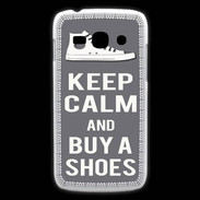Coque Samsung Galaxy Ace3 Keep Calm Buy Shoes Gris