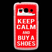 Coque Samsung Galaxy Ace3 Keep Calm Buy Shoes Rouge