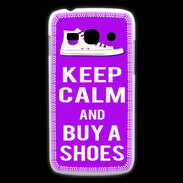 Coque Samsung Galaxy Ace3 Keep Calm Buy Shoes Violet