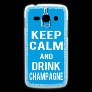 Coque Samsung Galaxy Ace3 Keep Calm Drink champagne Cyan