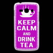 Coque Samsung Galaxy Ace3 Keep Calm Drink Tea Violet