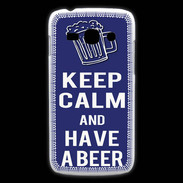 Coque Samsung Galaxy Ace3 Keep Calm Have a beer Bleu