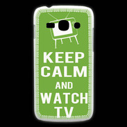Coque Samsung Galaxy Ace3 Keep Calm Watch TV Vert