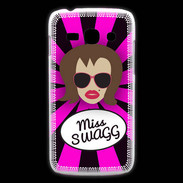 Coque Samsung Galaxy Ace3 Miss Swag Chatain