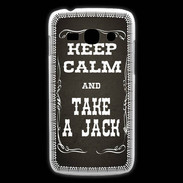 Coque Samsung Galaxy Ace3 Keep Calm and Take Jack Gris