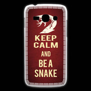 Coque Samsung Galaxy Ace3 Keep Calm and Be a Snake Rouge