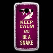 Coque Samsung Galaxy Ace3 Keep Calm and Be a Snake Rose
