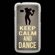 Coque Samsung Galaxy Ace3 Keep Calm and Dance Gris