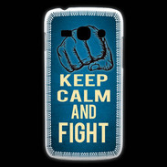 Coque Samsung Galaxy Ace3 Keep Calm and Fight Bleu