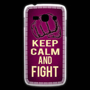 Coque Samsung Galaxy Ace3 Keep Calm and Fight Rose