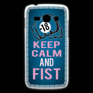 Coque Samsung Galaxy Ace3 Keep Calm and Fist BLeu