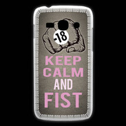 Coque Samsung Galaxy Ace3 Keep Calm and Fist Gris