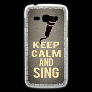 Coque Samsung Galaxy Ace3 Keep Calm and Sing Gris
