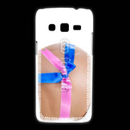 Coque Samsung Galaxy Express2 Femme enceinte avec ruban bleu et rose