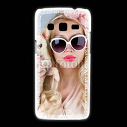 Coque Samsung Galaxy Express2 Femme glamour avec chihuahua