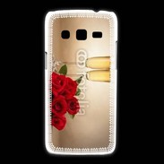 Coque Samsung Galaxy Express2 Coupe de champagne, roses rouges