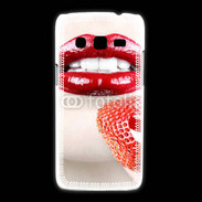 Coque Samsung Galaxy Express2 Bouche sexy rouge à lèvre gloss rouge fraise