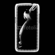 Coque Samsung Galaxy Express2 Femme enceinte en noir et blanc