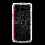 Coque Samsung Galaxy Express2 Effet cuir noir et rouge